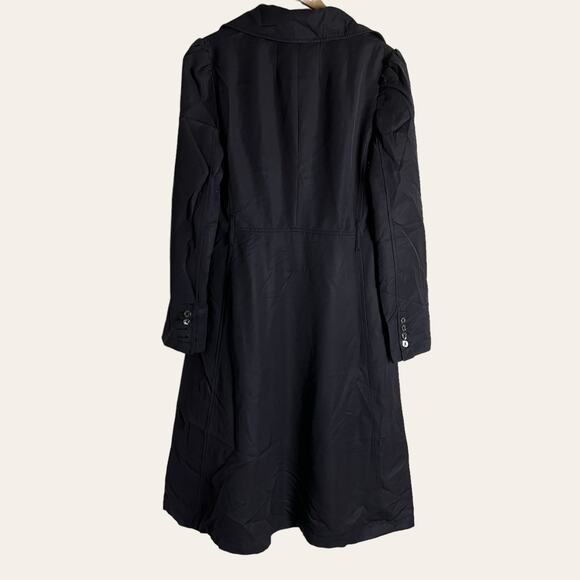 See by Chloe Vintage Y2K Black Double Breasted A-Line Trench Coat Size 10 - Picture 13 of 14